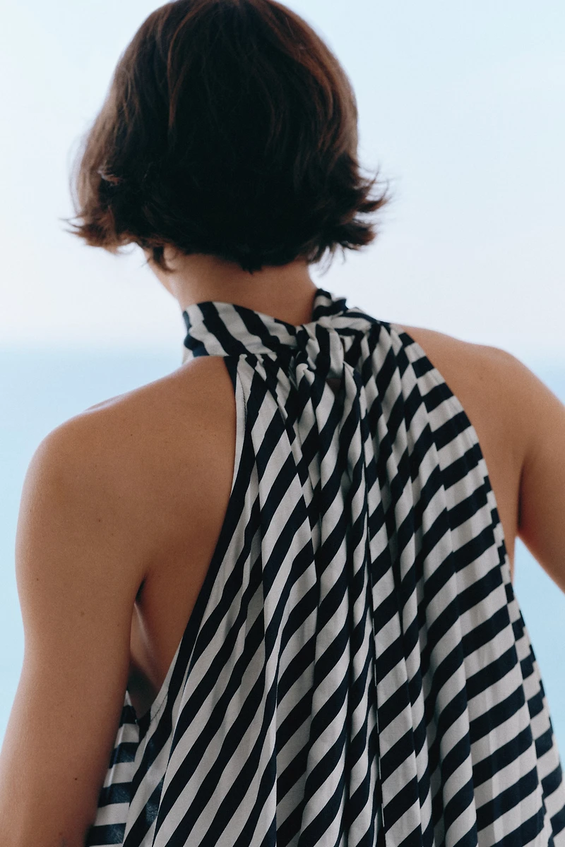 Tie-Detail A-Line Dress