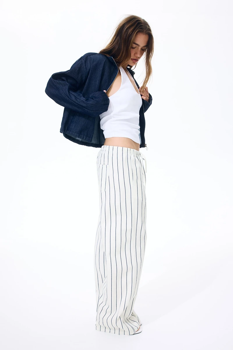 Denim Drawstring Pants
