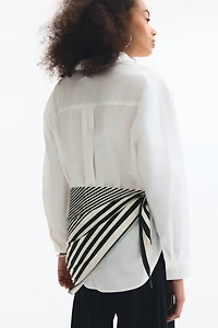 Scarf-Detail Shirt