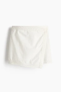 Linen-Blend Beach Skirt