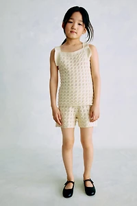 2-Piece Cotton Pointelle-Knit Set