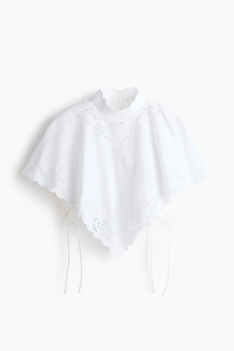 Cape Top with Eyelet Embroidery