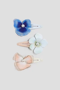 3-Pack Appliquéd Hair Clips