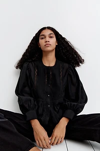 Blouse with Pintucks
