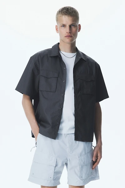 Loose-Fit Short-Sleeved Utility Shirt
