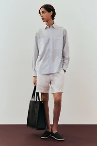Regular-Fit Linen Shorts