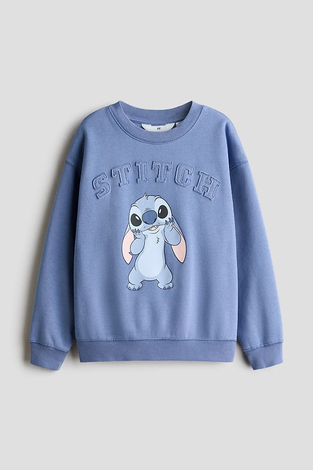 Oversized Sweatshirt with Printed Motif