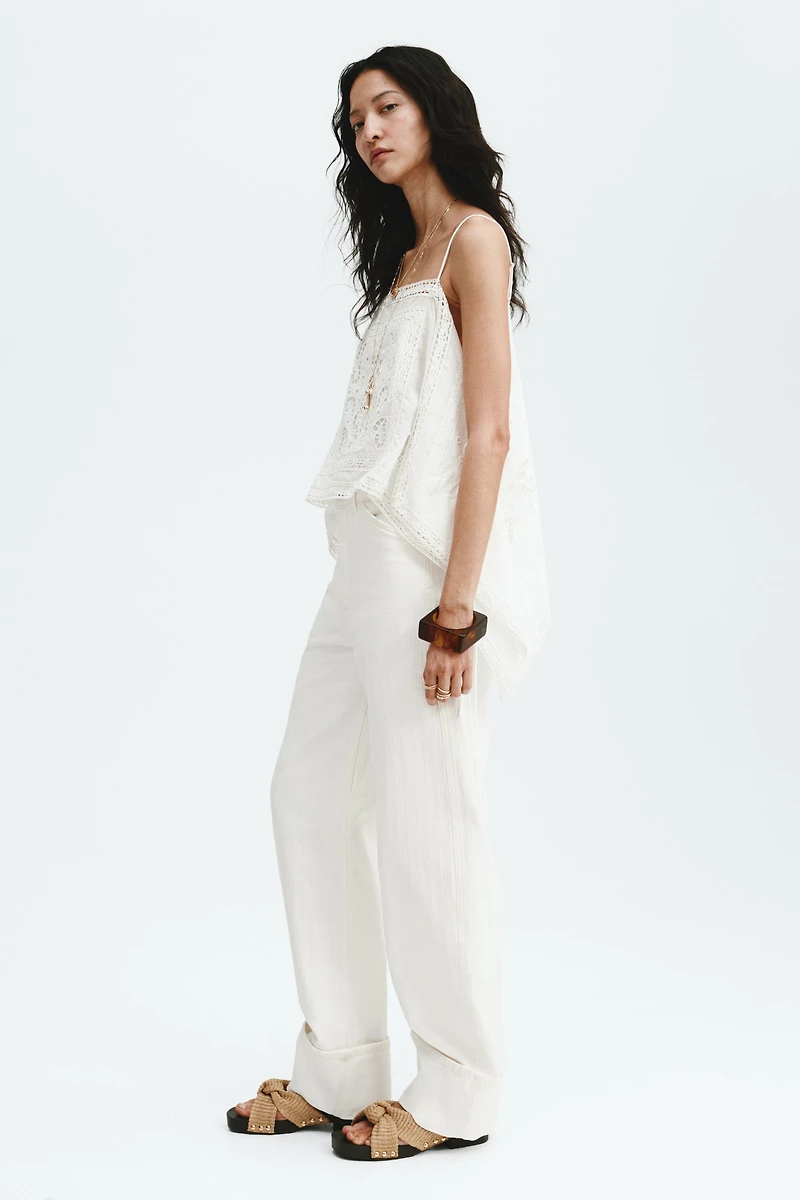 Barrel Leg Regular Waist Jeans