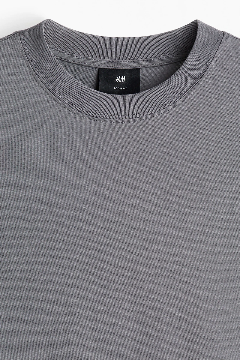 T-shirt à manches longues ample en jersey