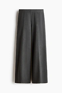 Wide-Leg Fine-Knit Pants