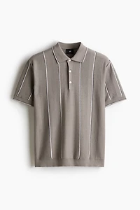 Polo coupe classique en tricot pointelle