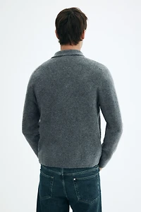Regular-Fit Cardigan with Collar