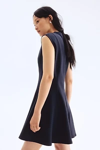 Flared-Skirt Mini Dress