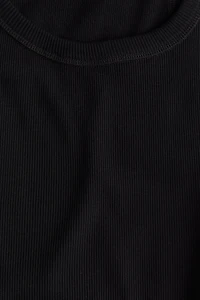 Silk-Blend Ribbed Thong Bodysuit