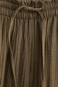 MAMA Wide-Leg Muslin Pants