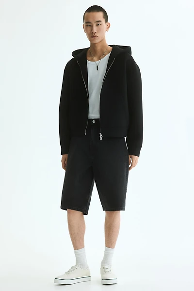 Loose-Fit Scuba Hooded Jacket