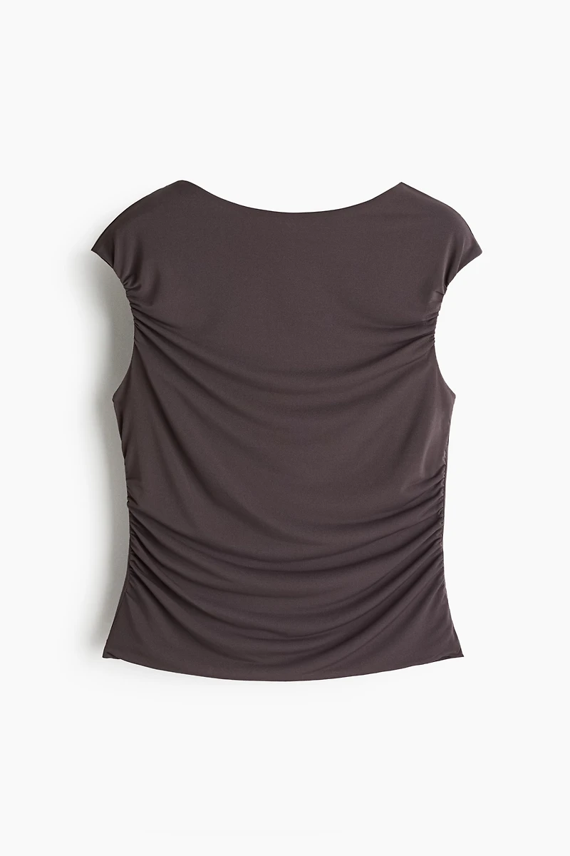 Draped Cap-Sleeved Top