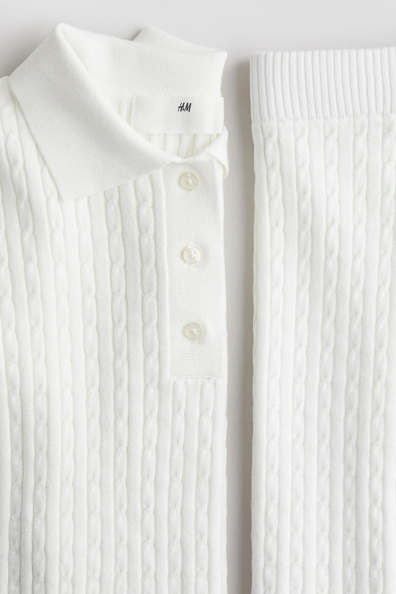 2-Piece Cable-Knit Set