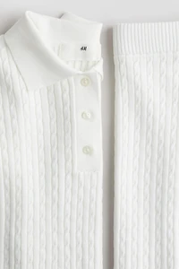 2-Piece Cable-Knit Set