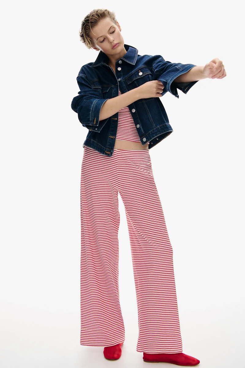 2-Piece Ribbed Top and Pants Set