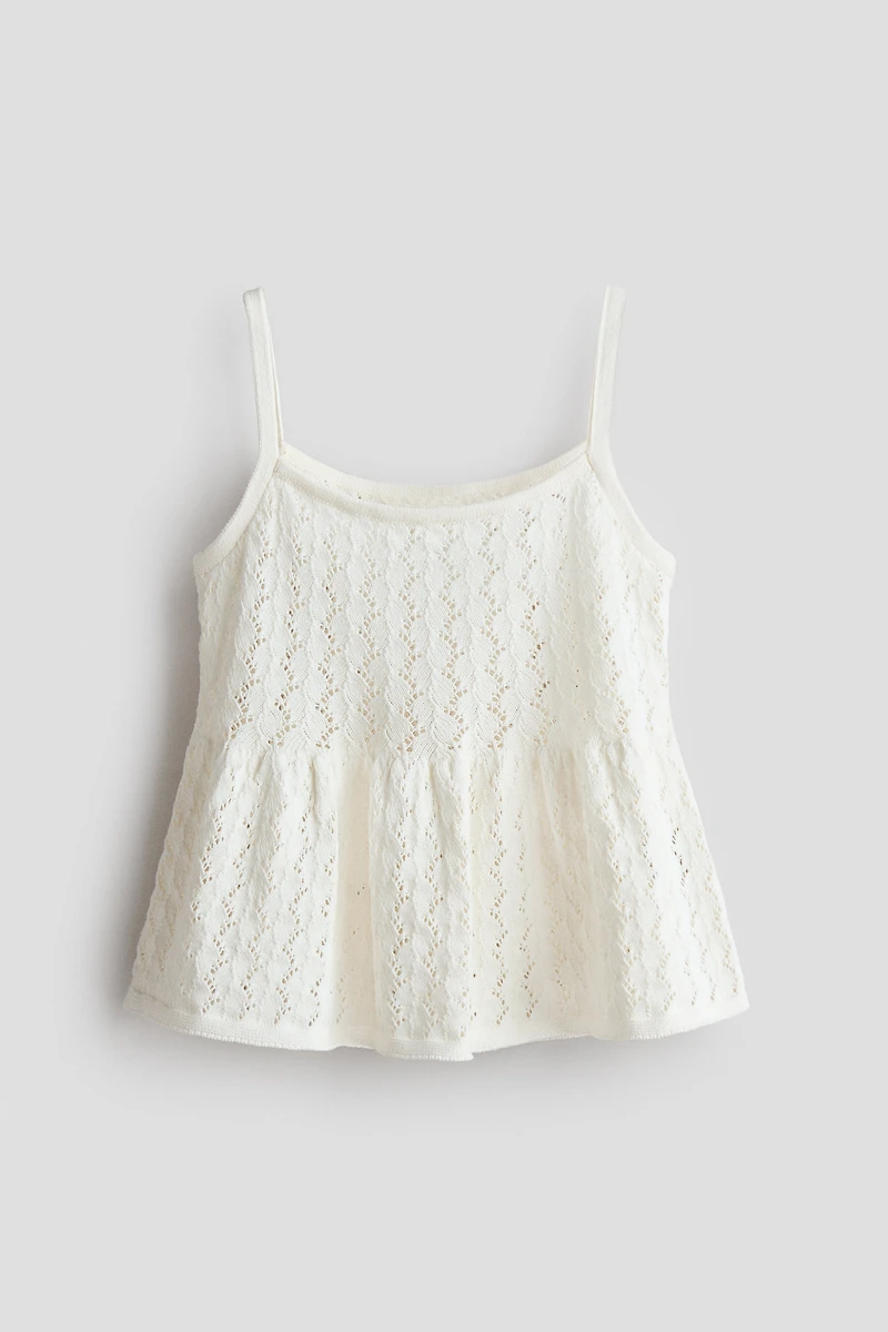 Pointelle-Knit Camisole Top