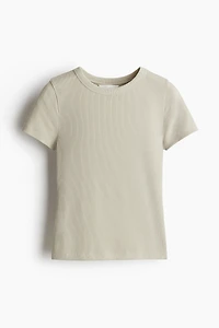 Ribbed Modal-blend T-shirt