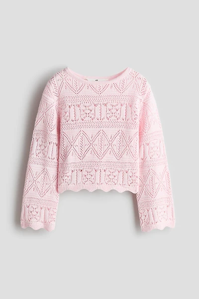 Crochet-Look Sweater