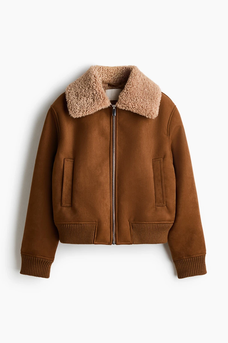 Jacket with Teddy Fleece Collar