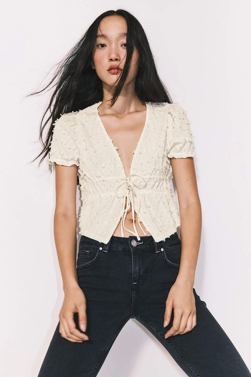 Plumeti Tie-Front Top