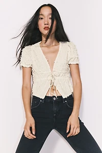 Plumeti Tie-Front Top