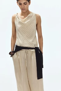 Asymmetric Cowl-Neck Top