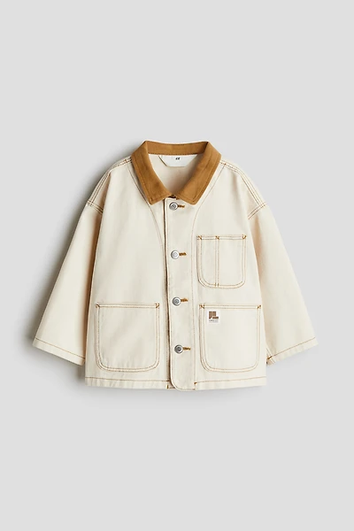 Veste-chemise en sergé de coton