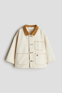 Veste-chemise en sergé de coton