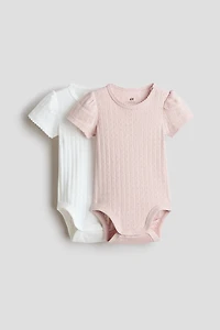 2-Pack Cotton Pointelle Bodysuits