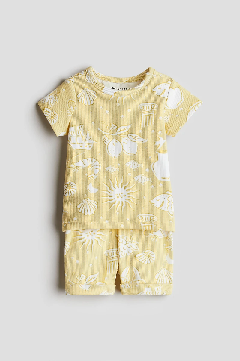 Ensemble 2 pièces en coton côtelé