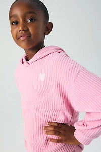 Ensemble 2 pièces en tricot côtelé et brossé