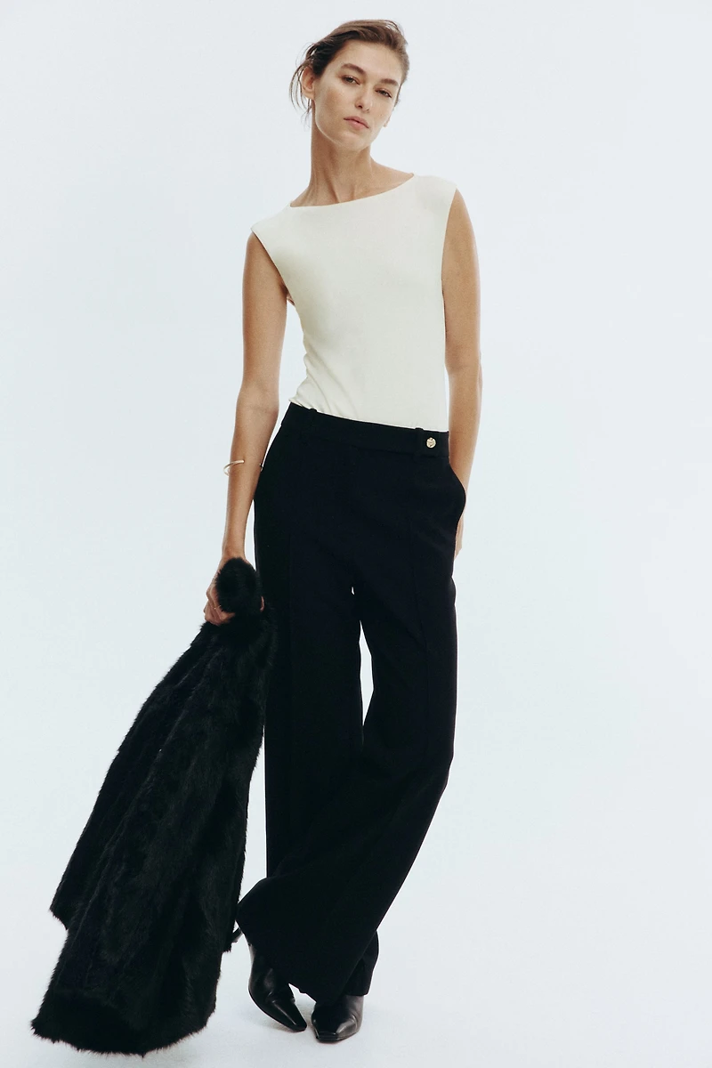 Boat-Neck Thong Bodysuit