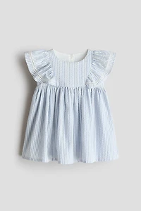 Robe volantée en coton