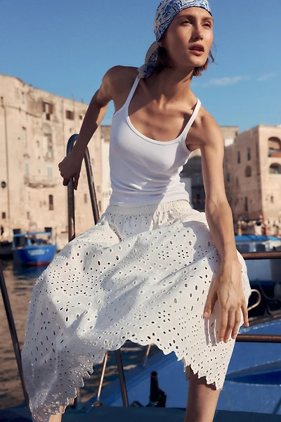 Jupe en broderie anglaise