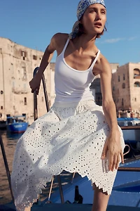 Jupe en broderie anglaise