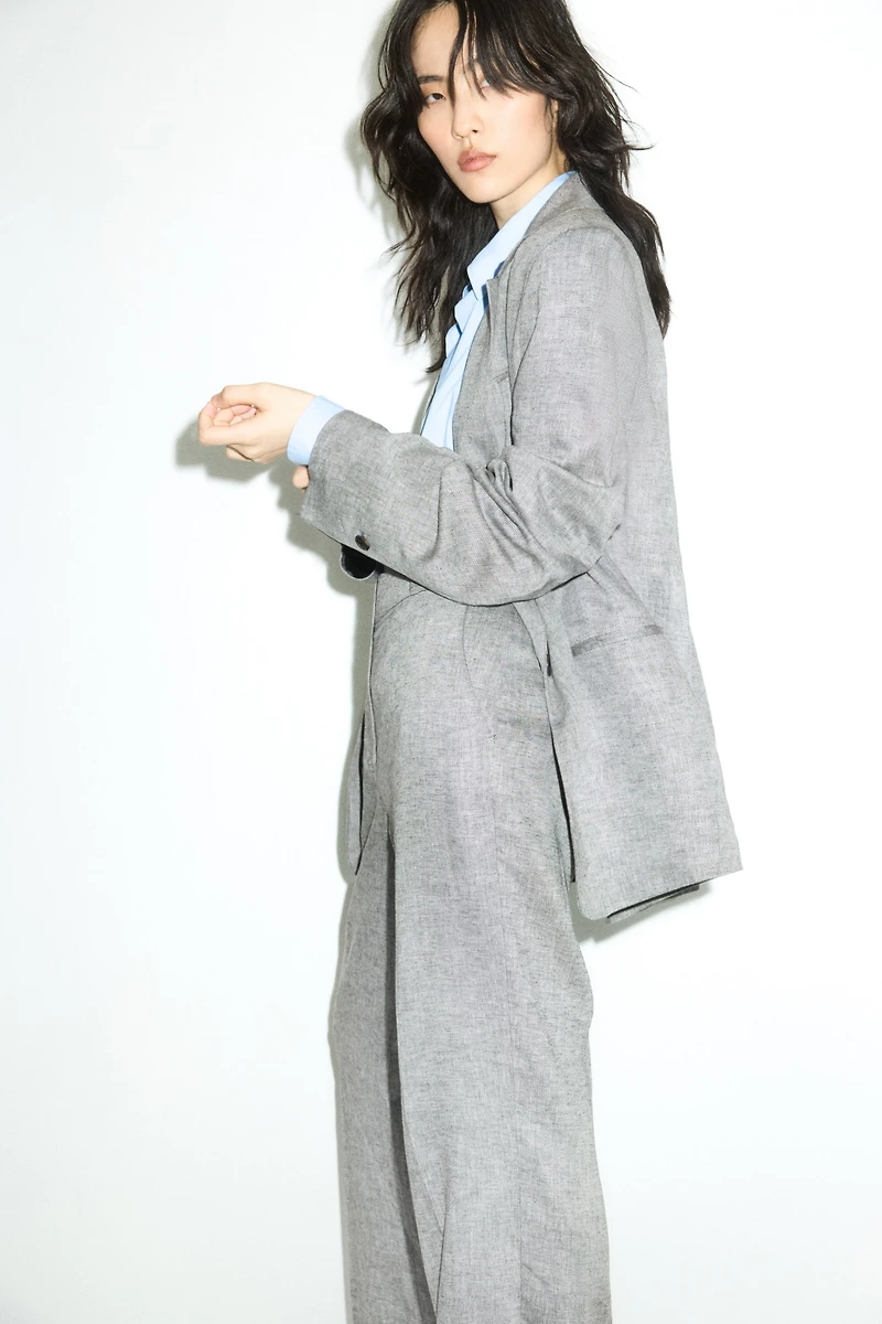 Dressy Linen-Blend Pants