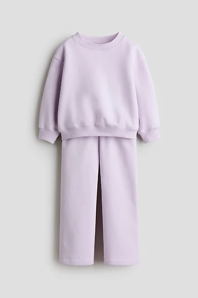 2-Piece Brushed-Inside Sweatshirt and Joggers Set