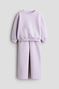 2-Piece Brushed-Inside Sweatshirt and Joggers Set