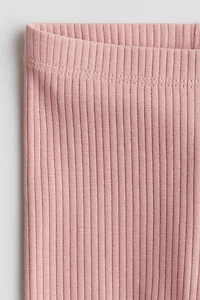 Ribbed Cotton Leggings