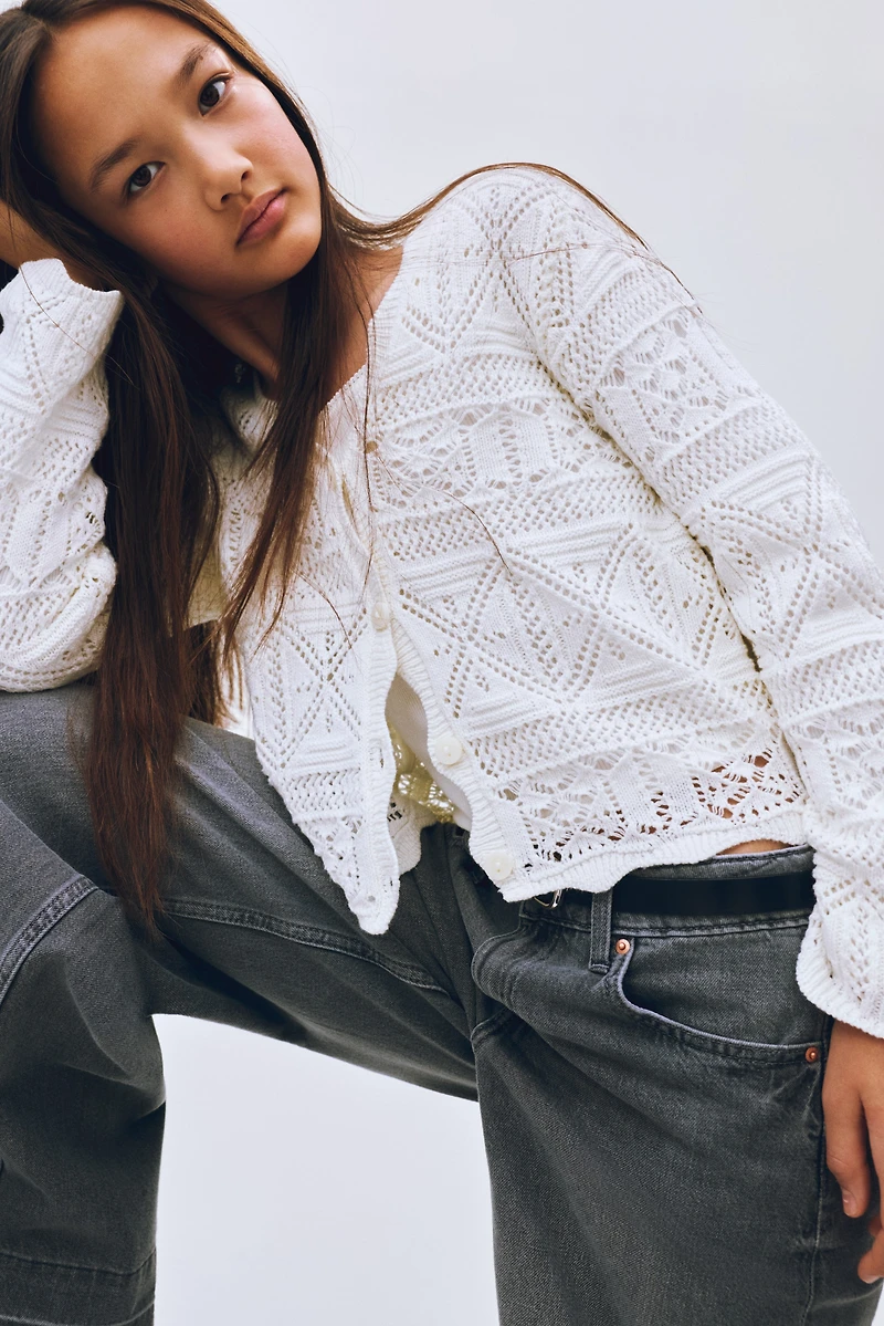 Chandail à l’aspect crochet