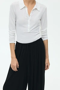 Balloon-Leg Pants with Drawstring