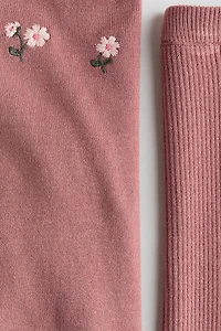 2-Piece Embroidered-Detail Knit Set