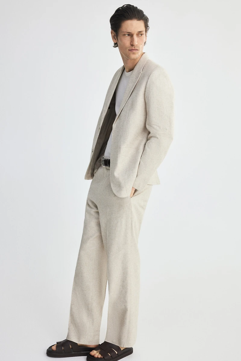 Loose-Fit Linen-Blend Pants