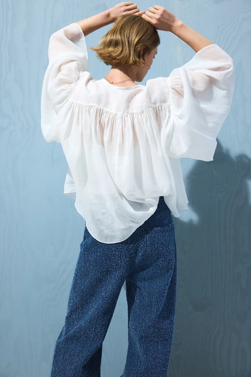 Bouclé Bootcut High Waist Jeans