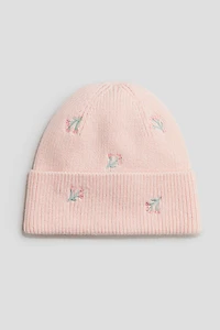 Embroidered-Detail Beanie